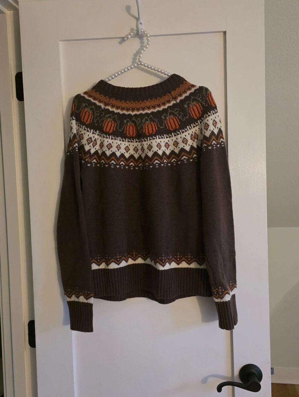 Kiel James Patrick Cozy Brown Pumpkin Fair Isle Sweater - Women - Picture 5 of 9